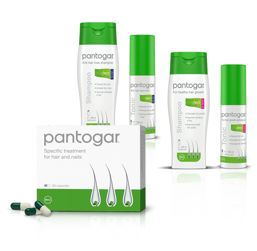 Merz Pantogar® product family - Pantogar capsules - Pantogar shampoo - Pantogar tonic